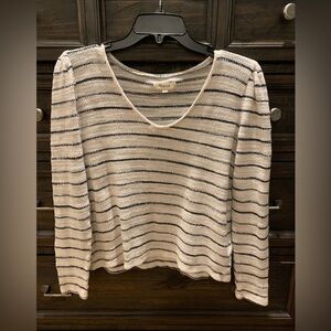 Madewell Women's Striped Sweater - Black and White